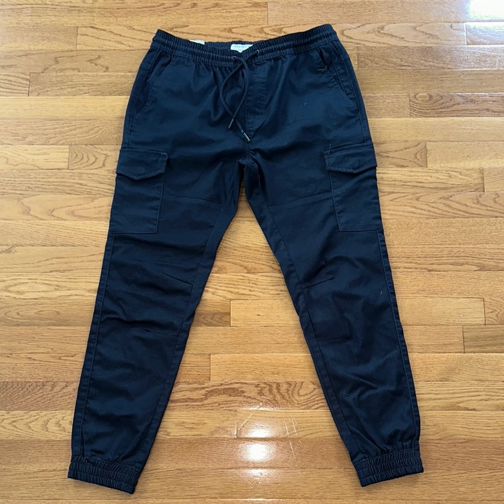 Blue Cargo Jogger Pants